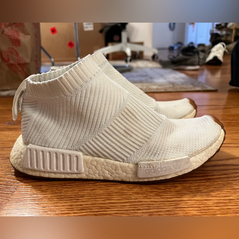 Adidas White Ultra Boost Slip Ons